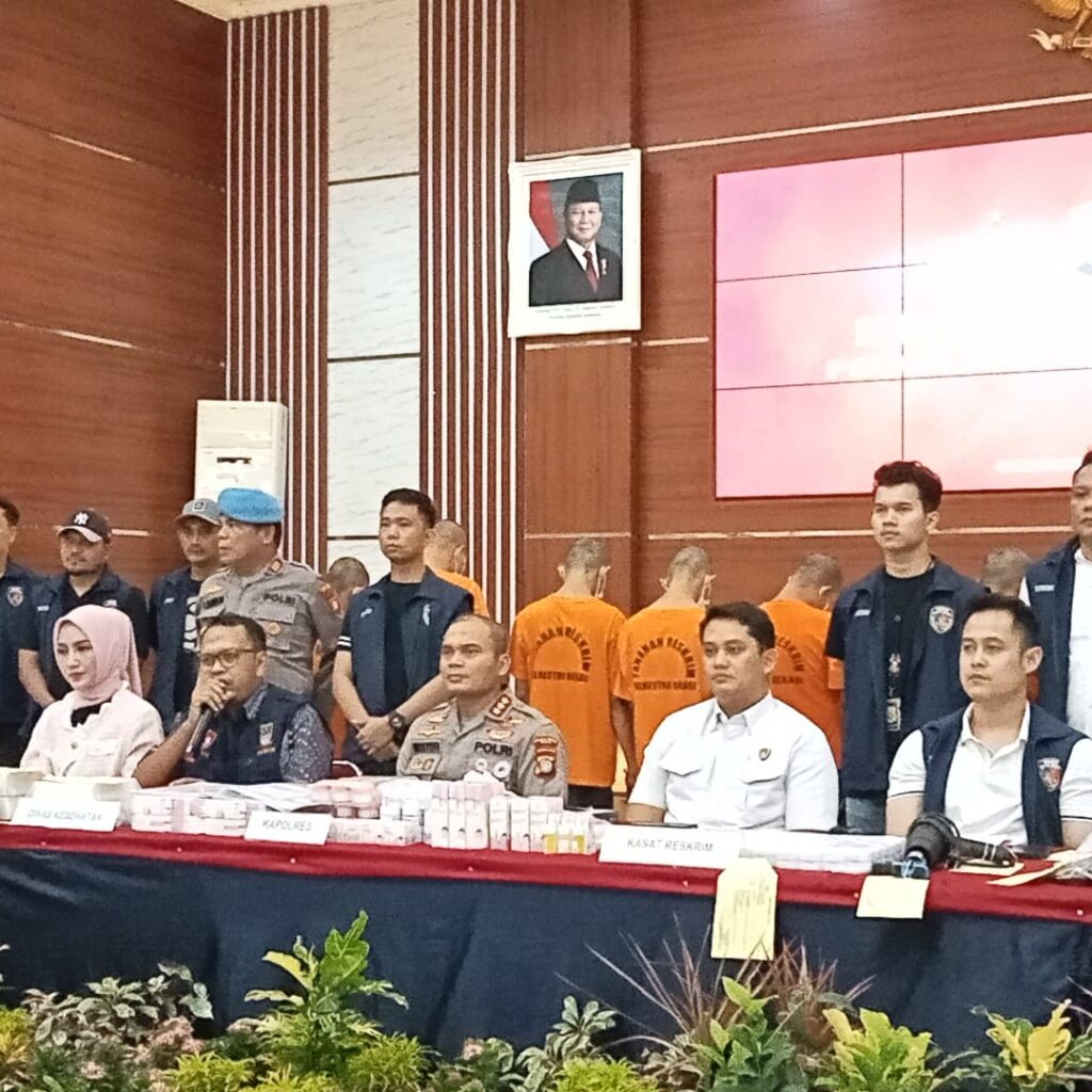 Polres Bekasi Ungkap Kasus Pemalsuan Produk Kosmetik