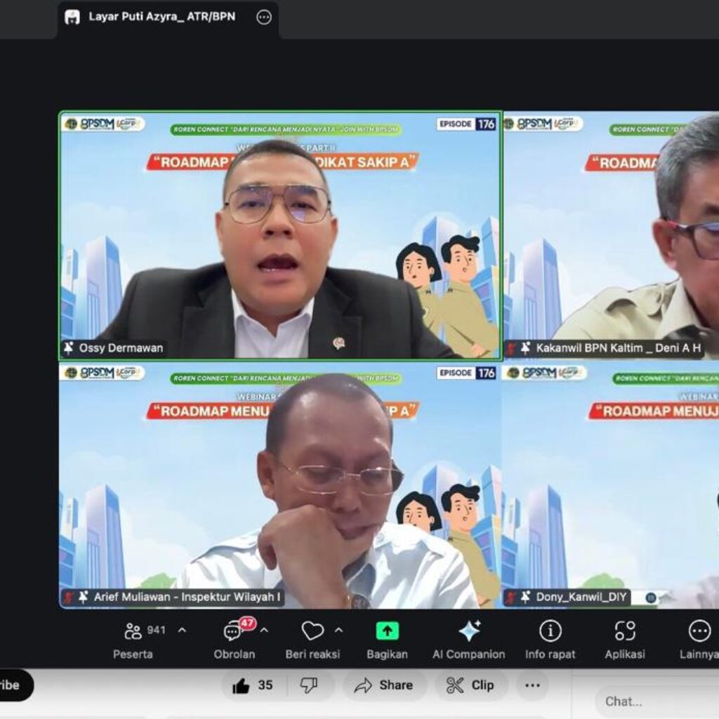 Menuju Predikat A, ATR/BPN Genjot Reformasi Kinerja Melalui SAKIP Terintegrasi