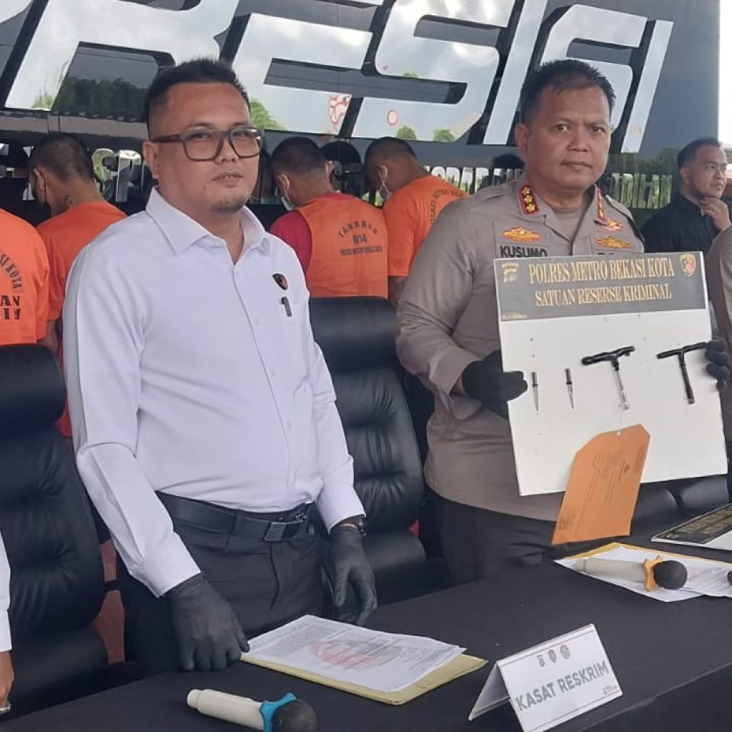 Tujuh Pelaku Curanmor Viral Margahayu Ditangkap Polres Metro Bekasi Kota