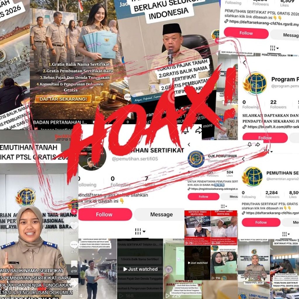 Waspada Penipuan, Biro Humas ATR/BPN Pastikan Tidak Ada Program Pemutihan Sertipikat Tanah