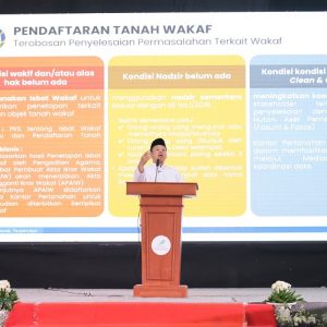 Nusron Wahid Ajak Masyarakat Segera Sertipikatkan Tanah Wakaf
