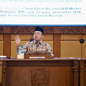 Menteri Nusron Dorong LP2B Jawa Timur 87,34% Segera Terintegrasi dalam RTRW